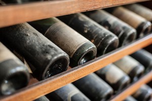 Vintage wine in climate controlled cold storage